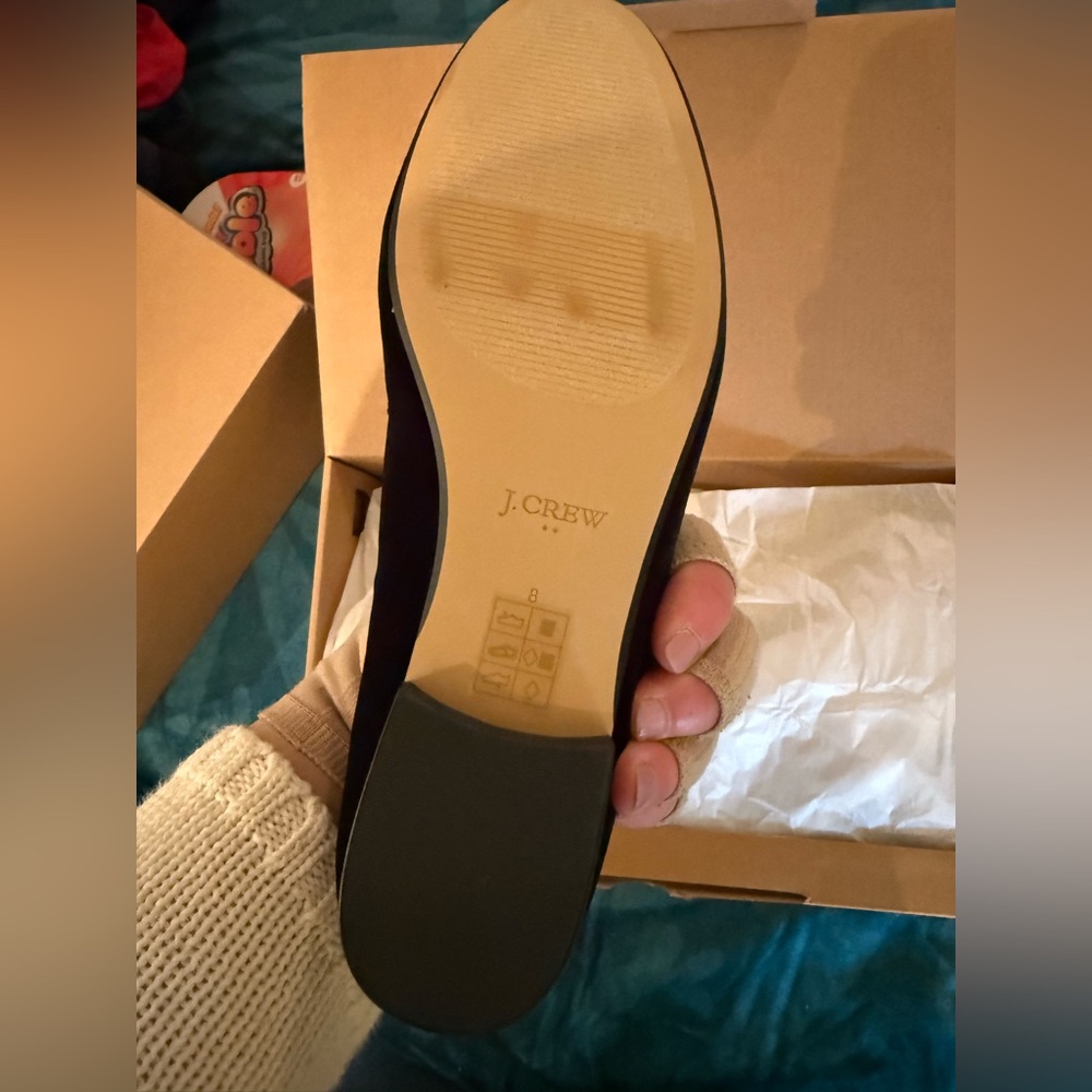 J. Crew- Velvet Bit Loafers, Black, Size 8 - Picture 7 of 7